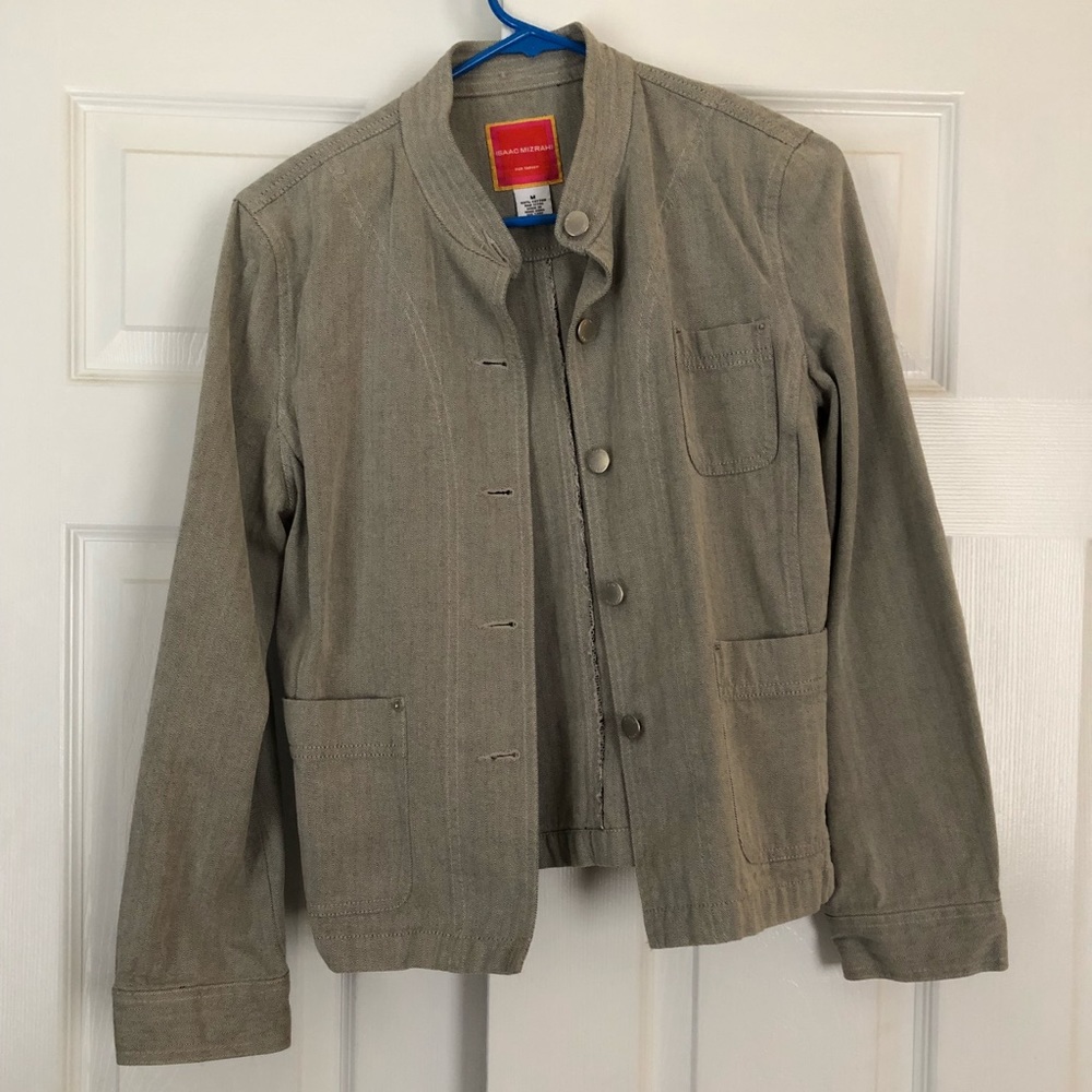 Isaac Mizrahi Women’s Grey Button-Down Jacket